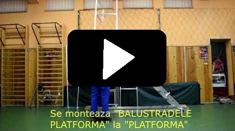 Video: Scara mobila cu platforma, din aluminiu, la 45 grade, cu maneta, produs RARIS - tip SPLR 45